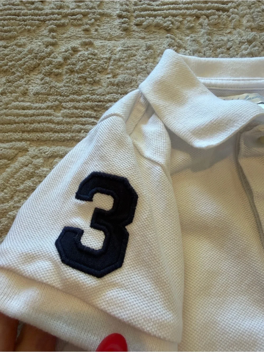 Ralph Lauren Baby Boys White Big Pony Polo Shirt Size 12M